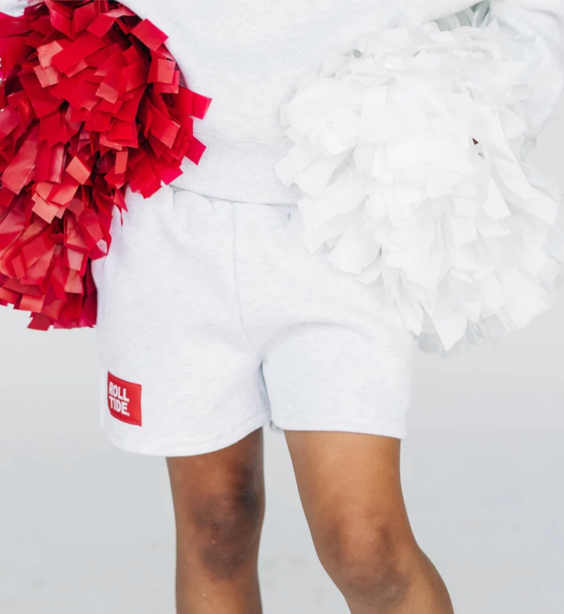 Girls' Scarlet & Gold Roll Tide High Waisted Sweat Short