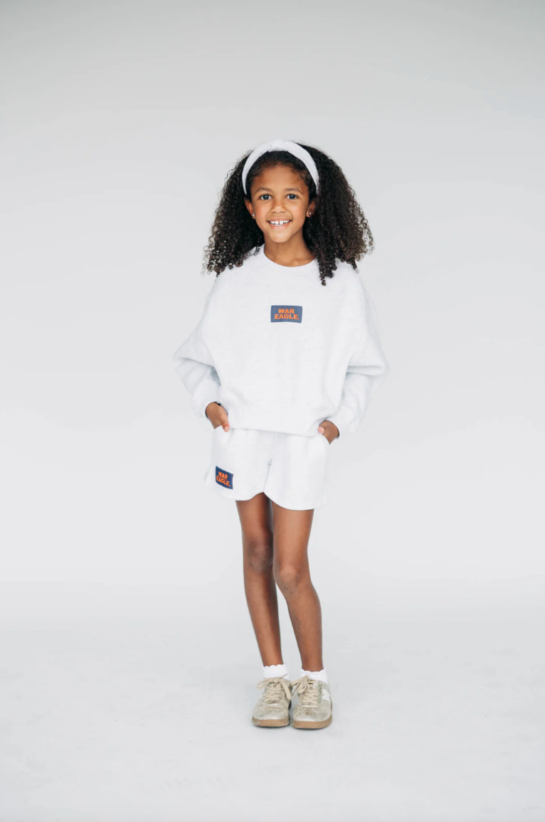 Girls' Scarlet & Gold War Eagle Drop Shoulder Sweatshirt