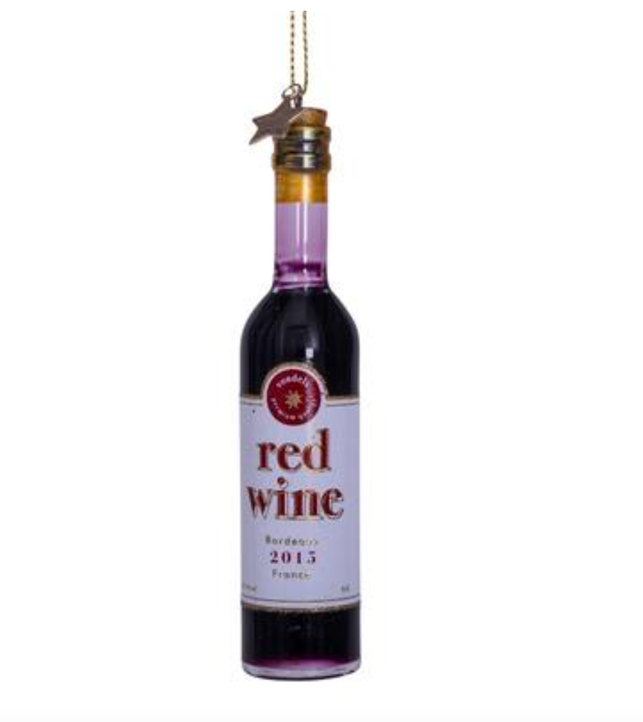 Red Wine Bottle Ornament