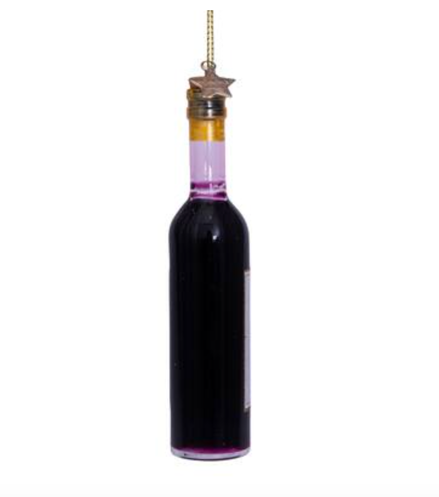 Red Wine Bottle Ornament