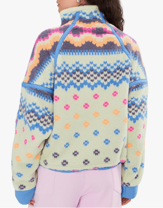 Free People Mountain High 1/2 Zip Printed