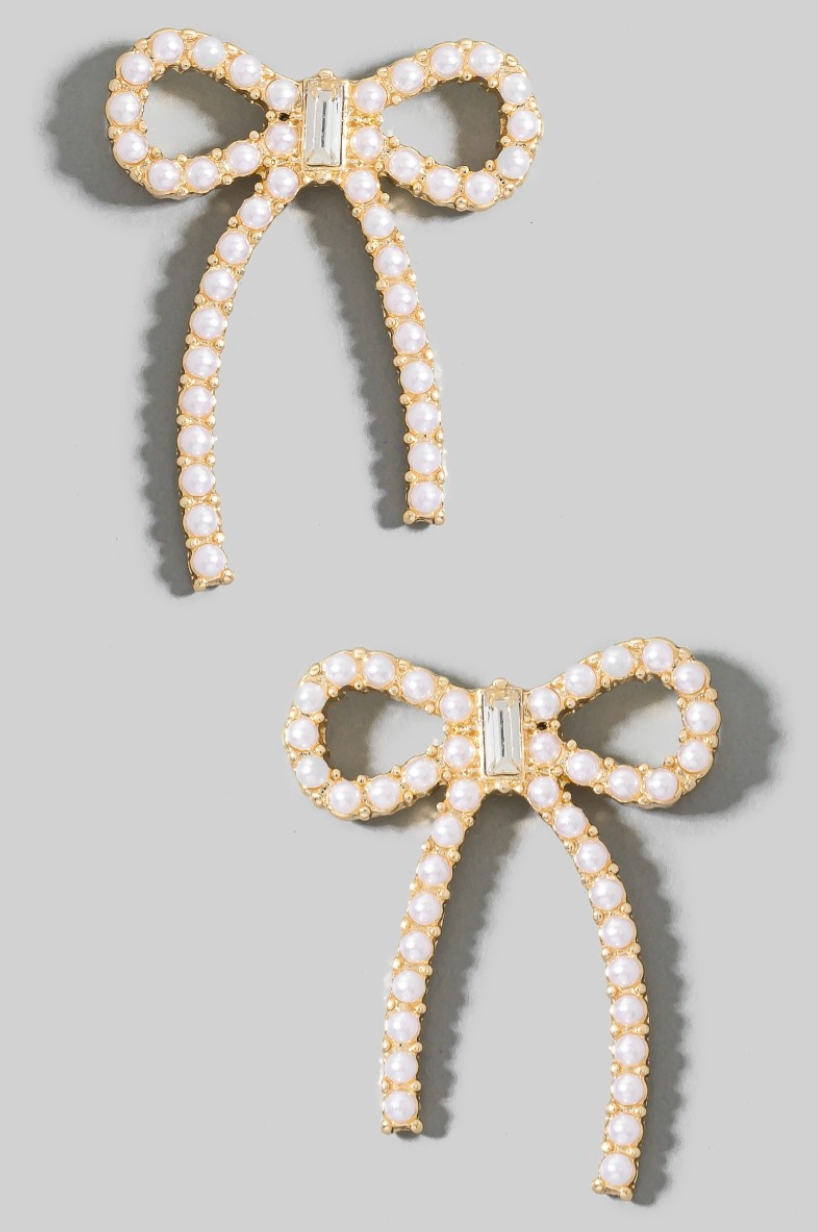 Pearl Bow Earring