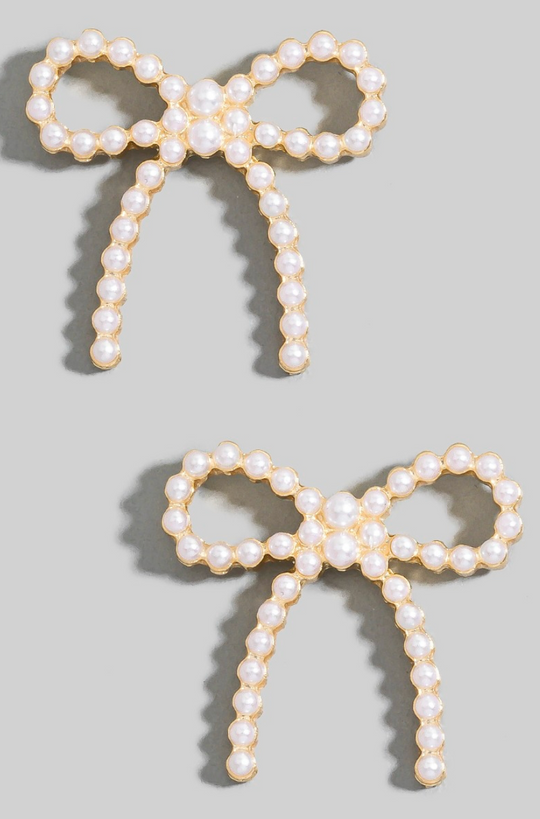 Pearl Bow Earring