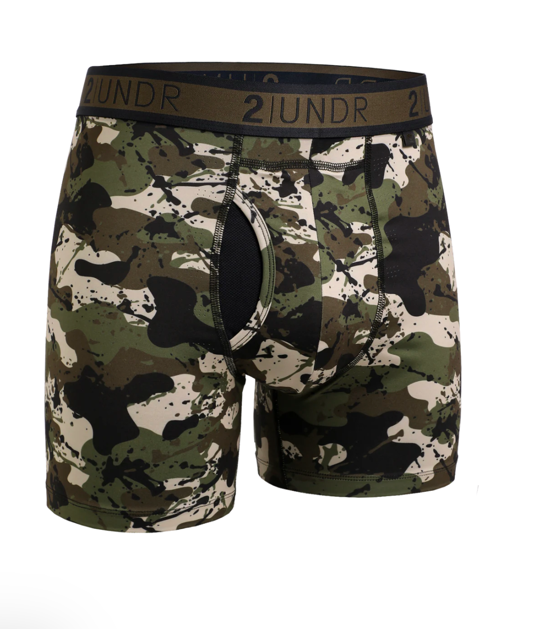 a pair of camo underwear on a white background