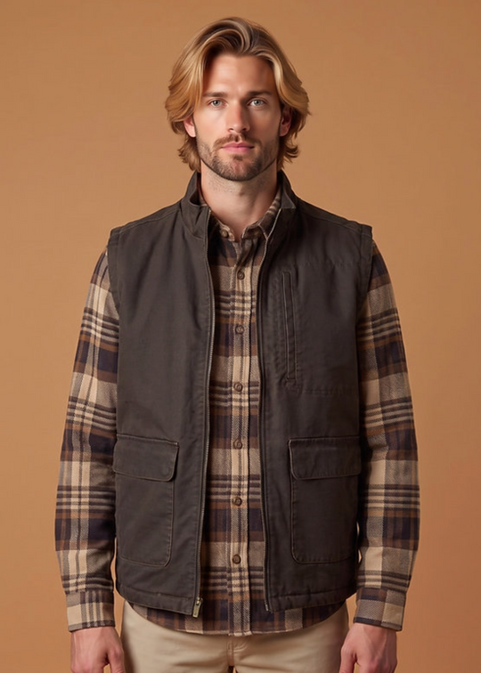 North River Color Coating Ranch Vest With Quilt Lining
