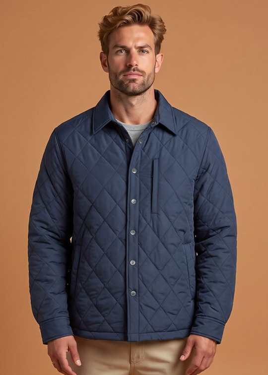 North River Quilted Diamond Cut Snap Front Jacket