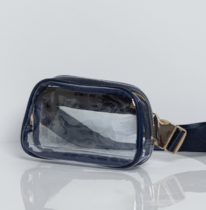 Clear fanny pack in store shop