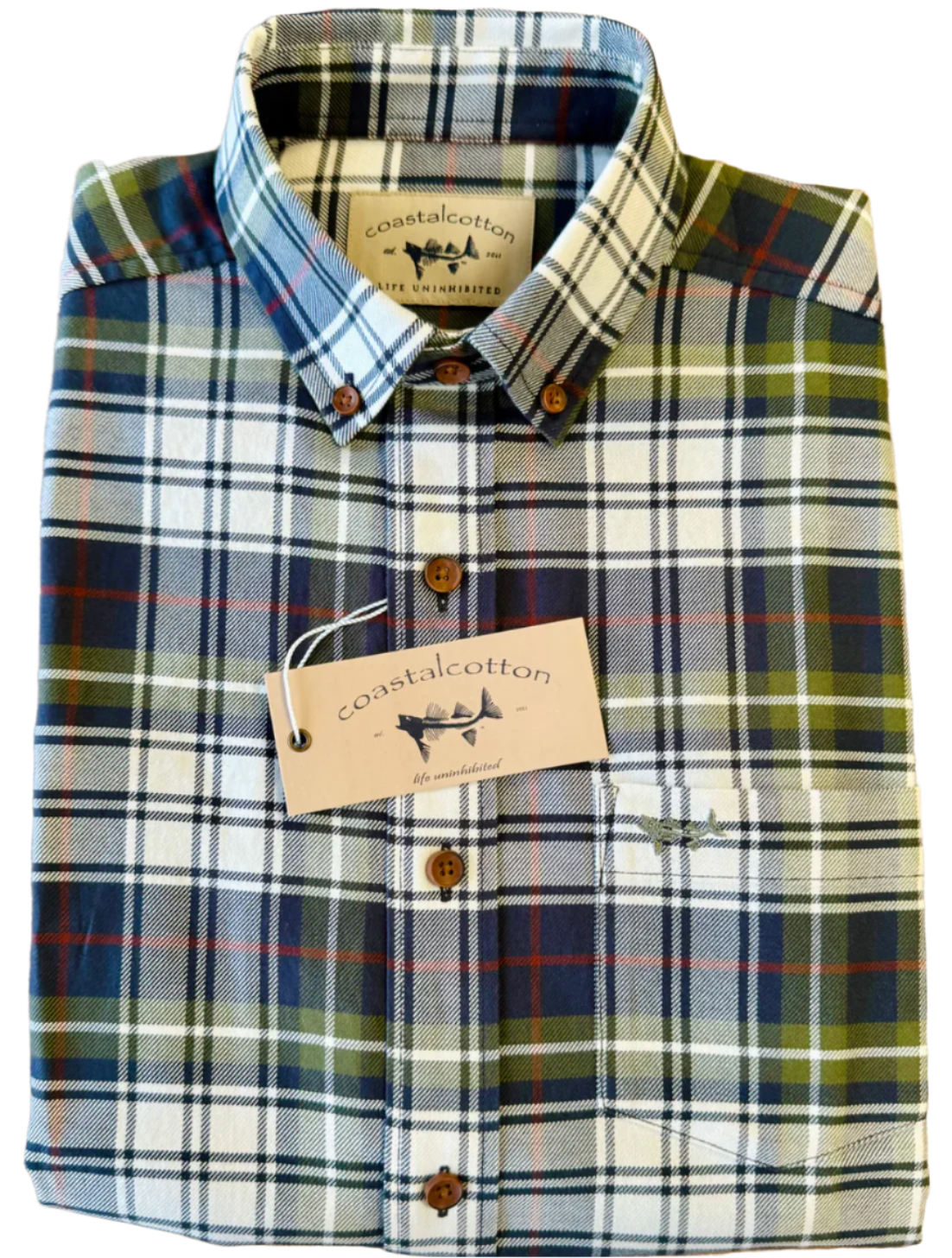 Coastal Cotton Gingham Woven Button up