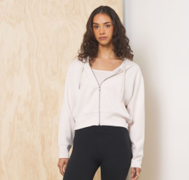 Ocean Drive Cloud Fleece Crop Zip Up