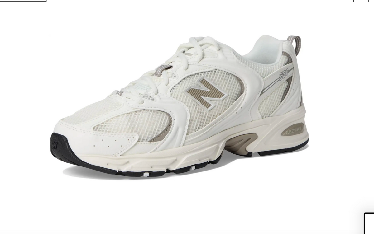 Beige and white sneaker