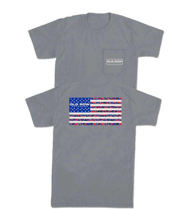Old Row Camo Flag Tee