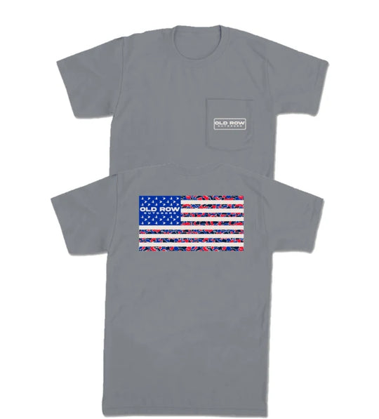 Old Row Camo Flag Tee