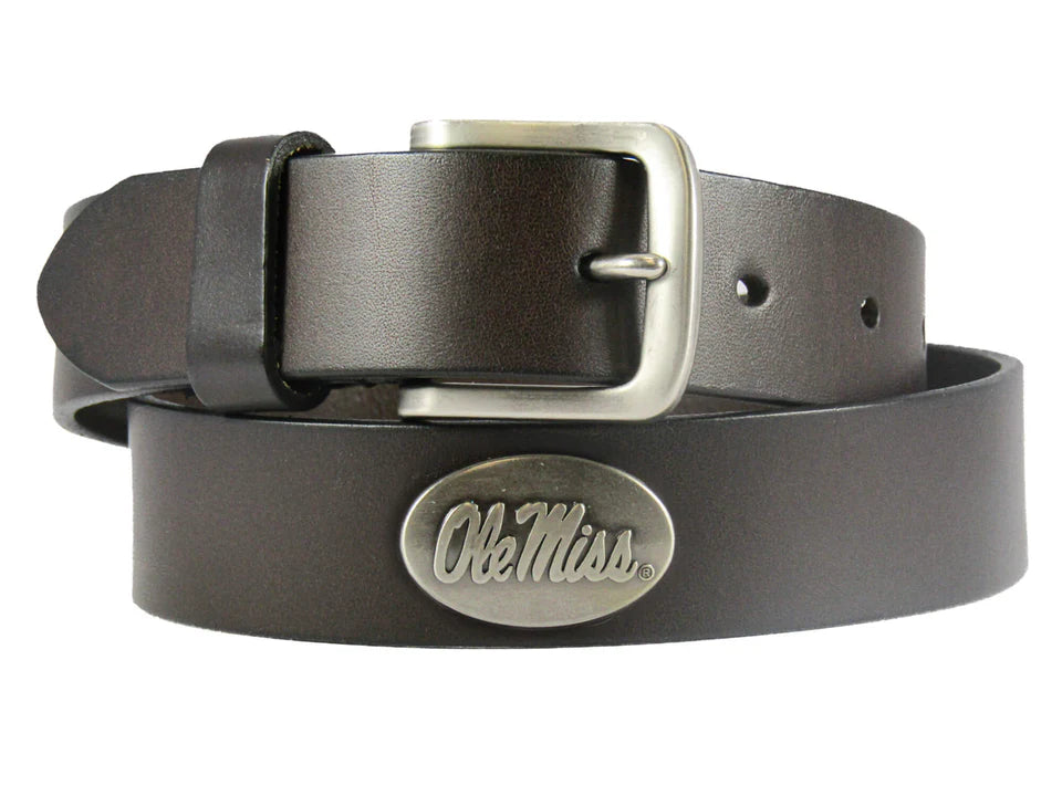 Zeppelin Concho Ole Miss Leather Belt