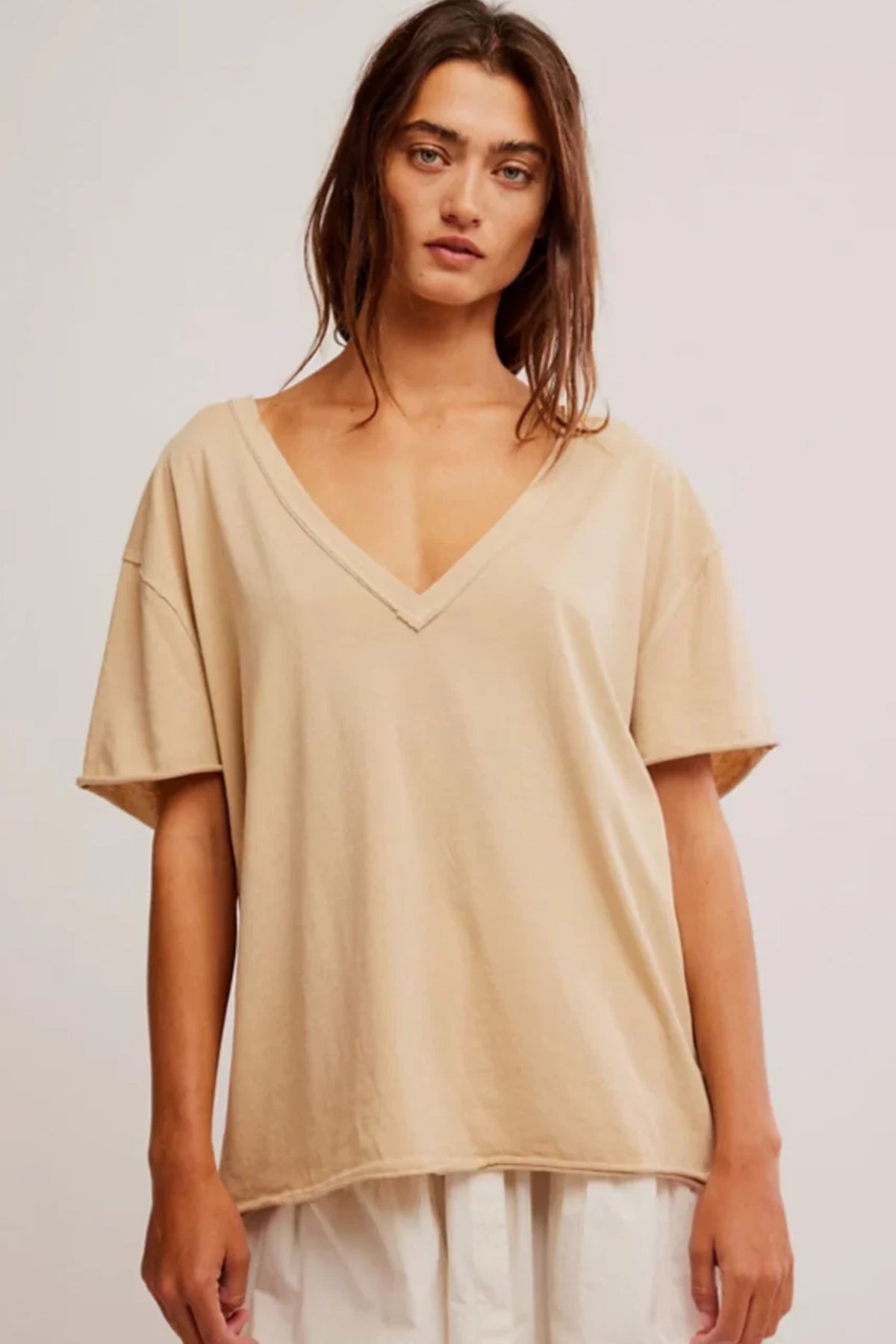 Free People Nina V-Neck Tee