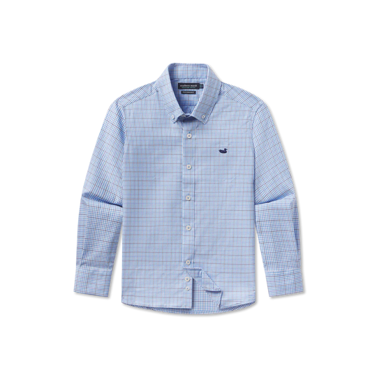 Boys' Southern Marsh Dyer Performance Gingham Dress Shirt
