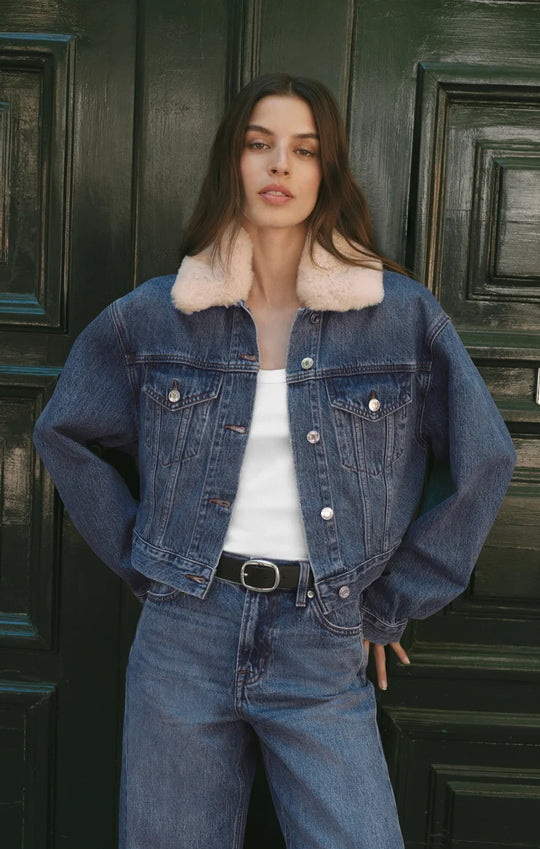 Z Supply Daily Denim Fur Jacket