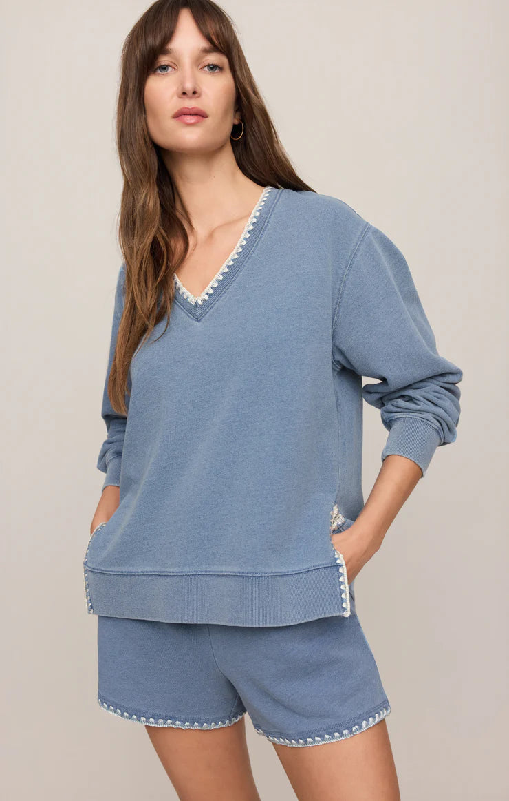 Z Supply Cam Knit Whipstitch Top