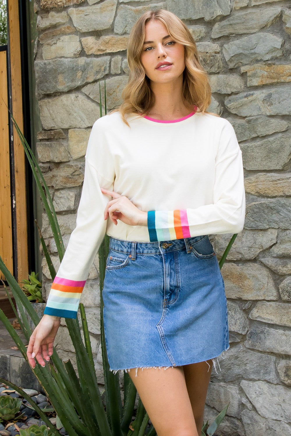 Pop Of Multi Color Sweater