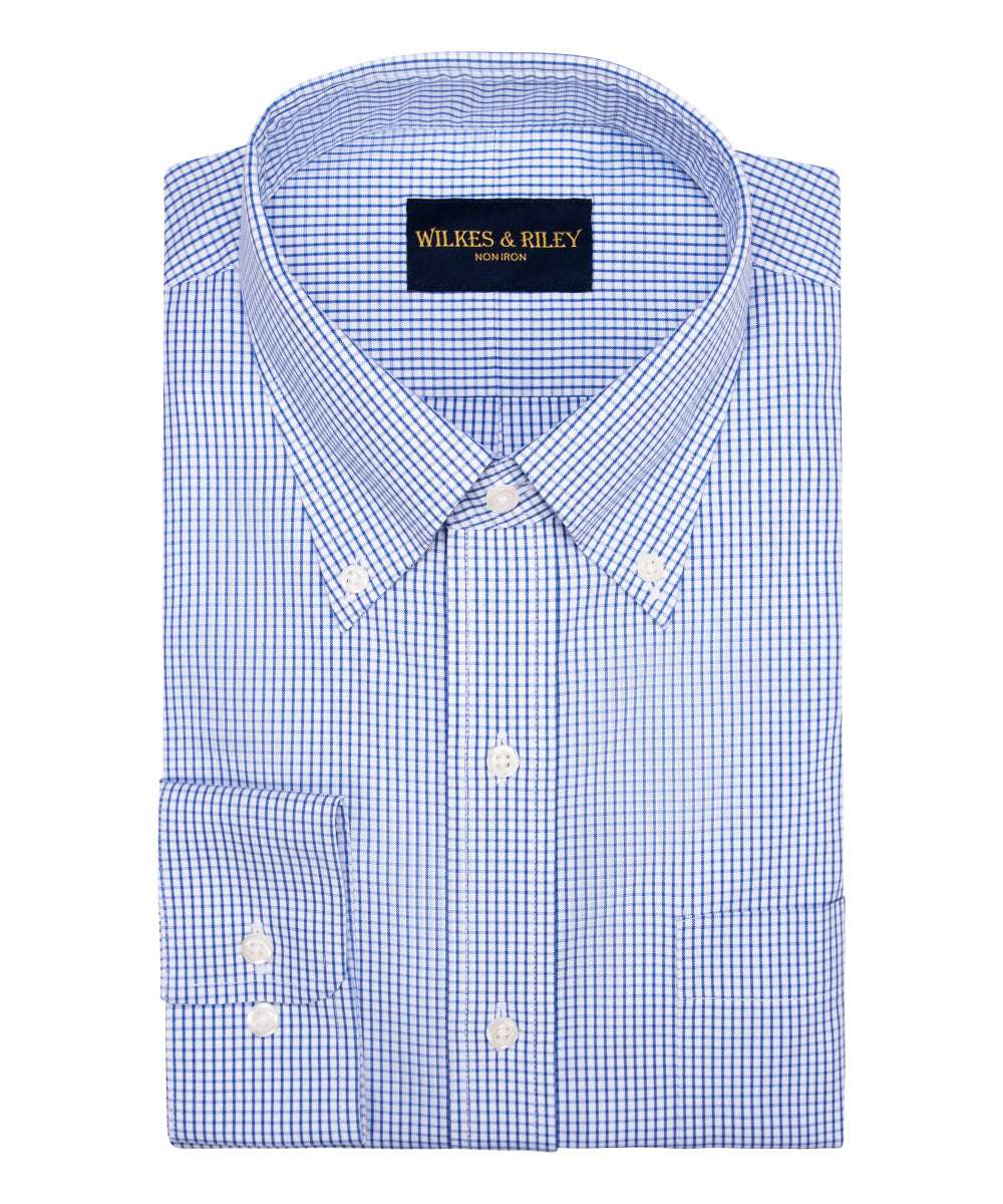 Wilkes Graph Check Button Down Tailored