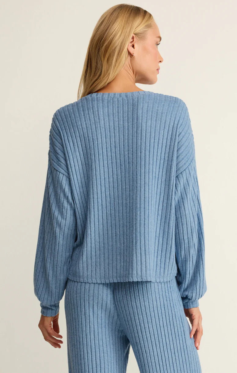 Z Supply Daydream Rib Long Sleeve Top