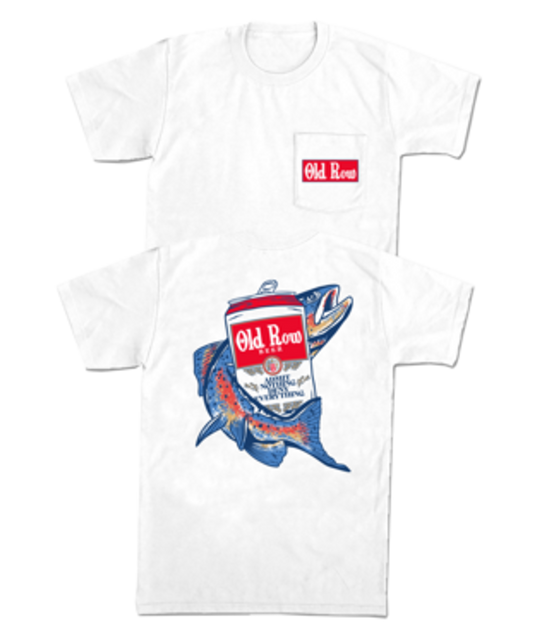 Old Row Outdoors Fishing Beer Can Pocket Tee