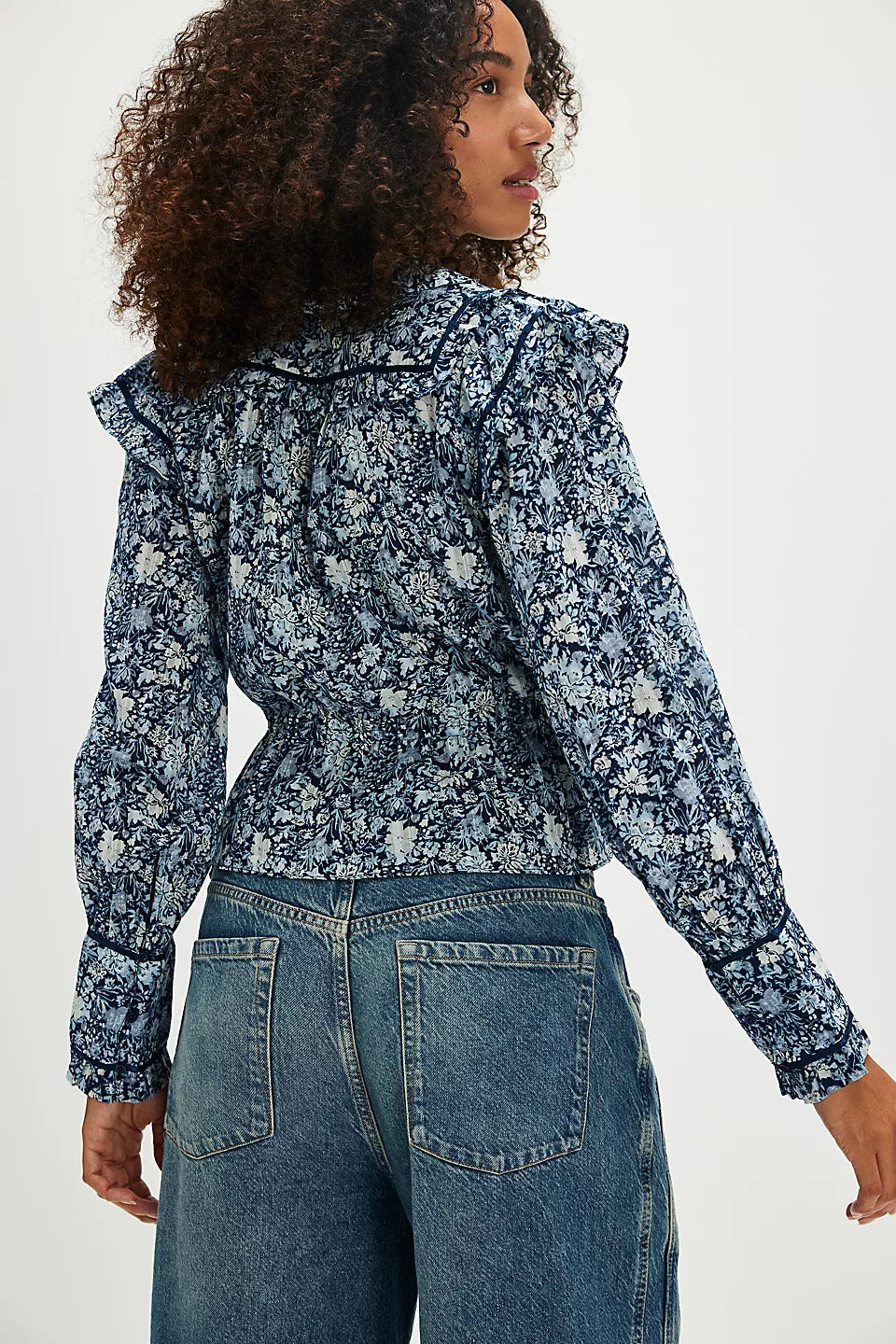 Free People Printed Daybreak Blouse