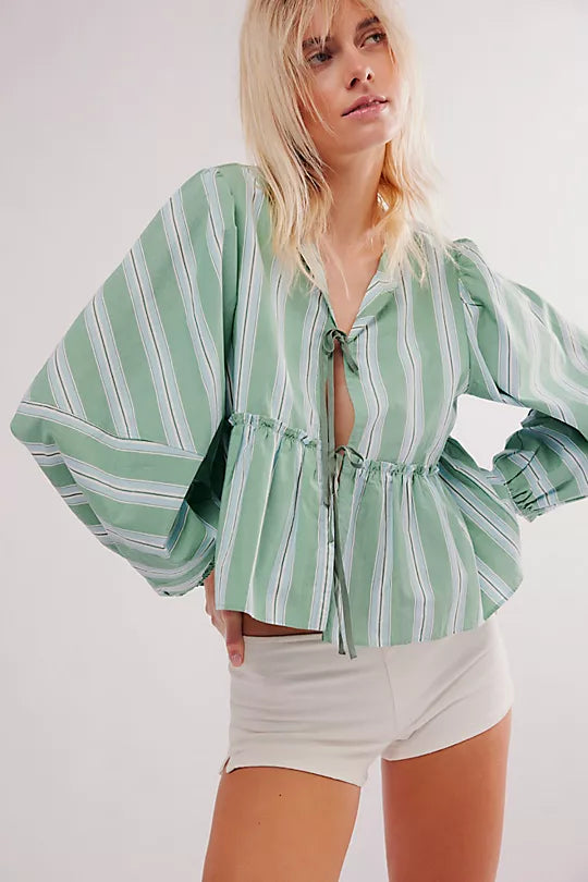 Free People Brunch Babe Blouse