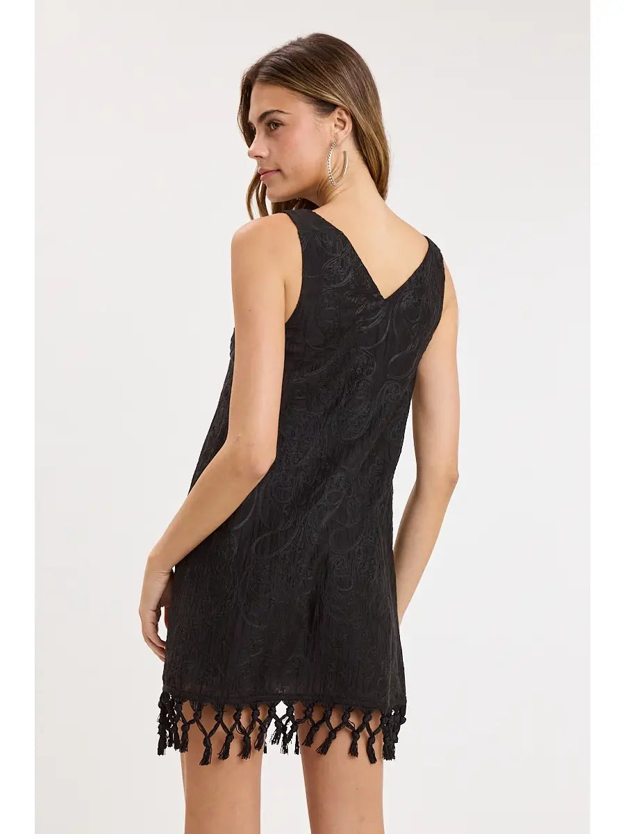 woman wearing black dress with white background 