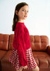 Girls' Crimson Ruffle Top