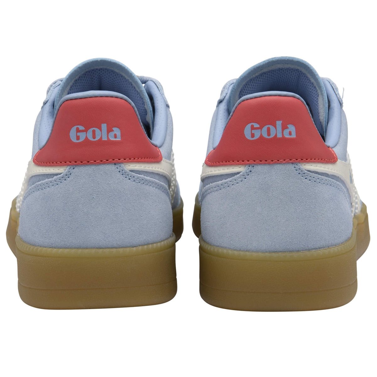 Pair of Gola sneakers shown from the back on a white background
