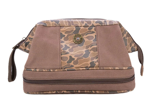 Zeppelin Old School Camo Brown Canvas Toiletry Bag