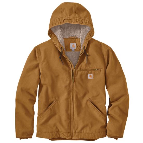 Carhartt Washed Duck Jacket - Sherpa Lined Big/Tall