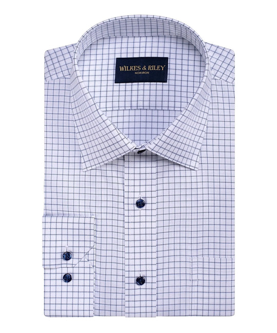 Wilkes & Riley Twill Triple Check Spread Classic Fit