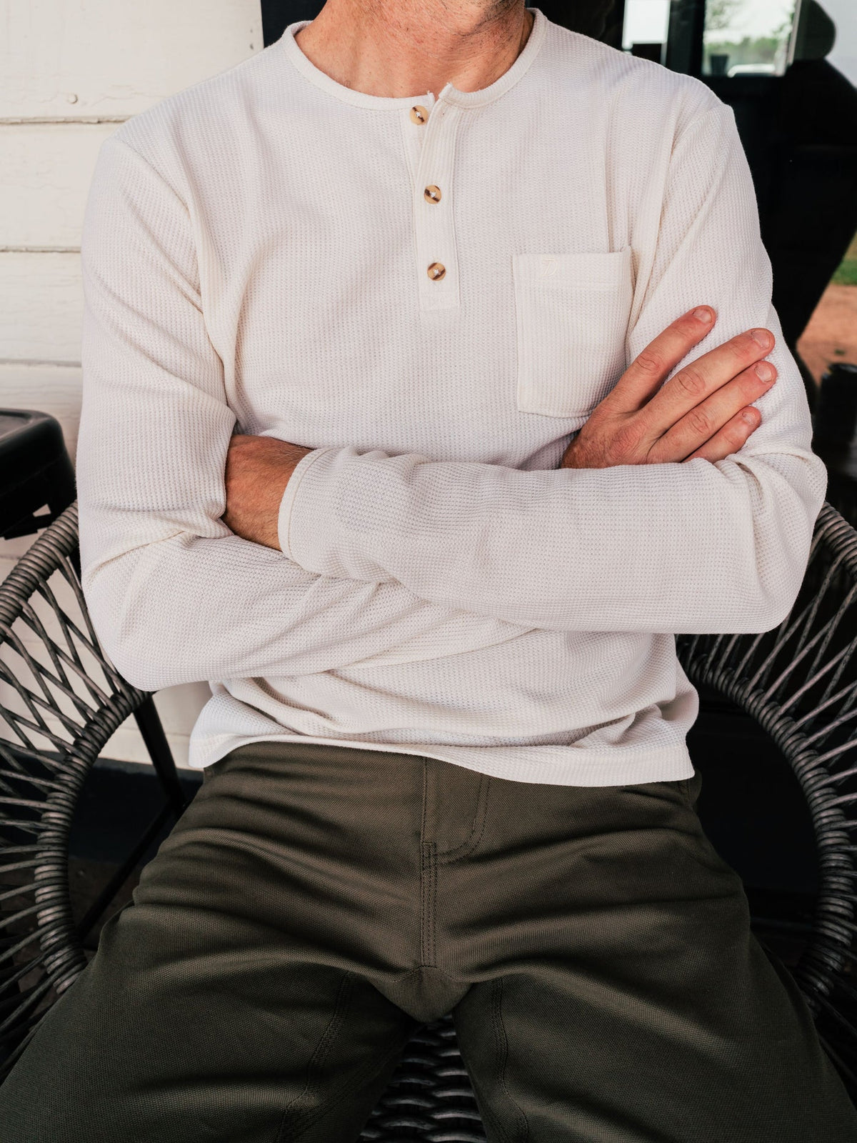 Duck Camp Waffle Henley