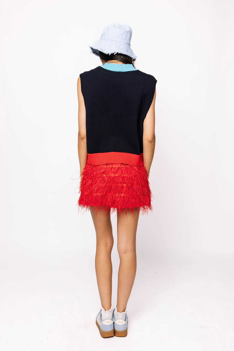 Queen Of Sparkles Ole Miss Pennant Sweater Tank