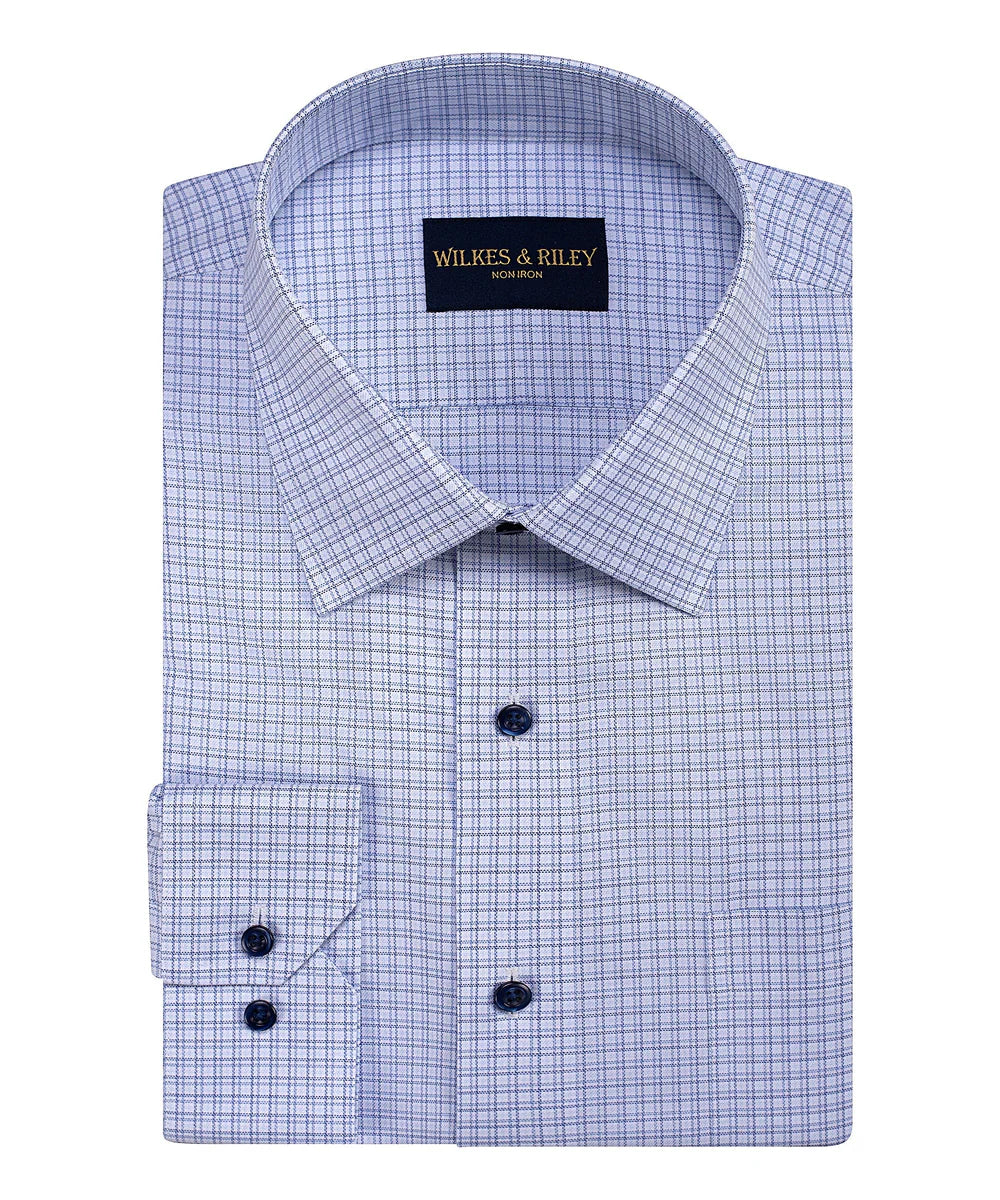 grid dress shirt Polo Ralph Lauren Men's Purepress Cotton Oxford Shirt - Blue/White