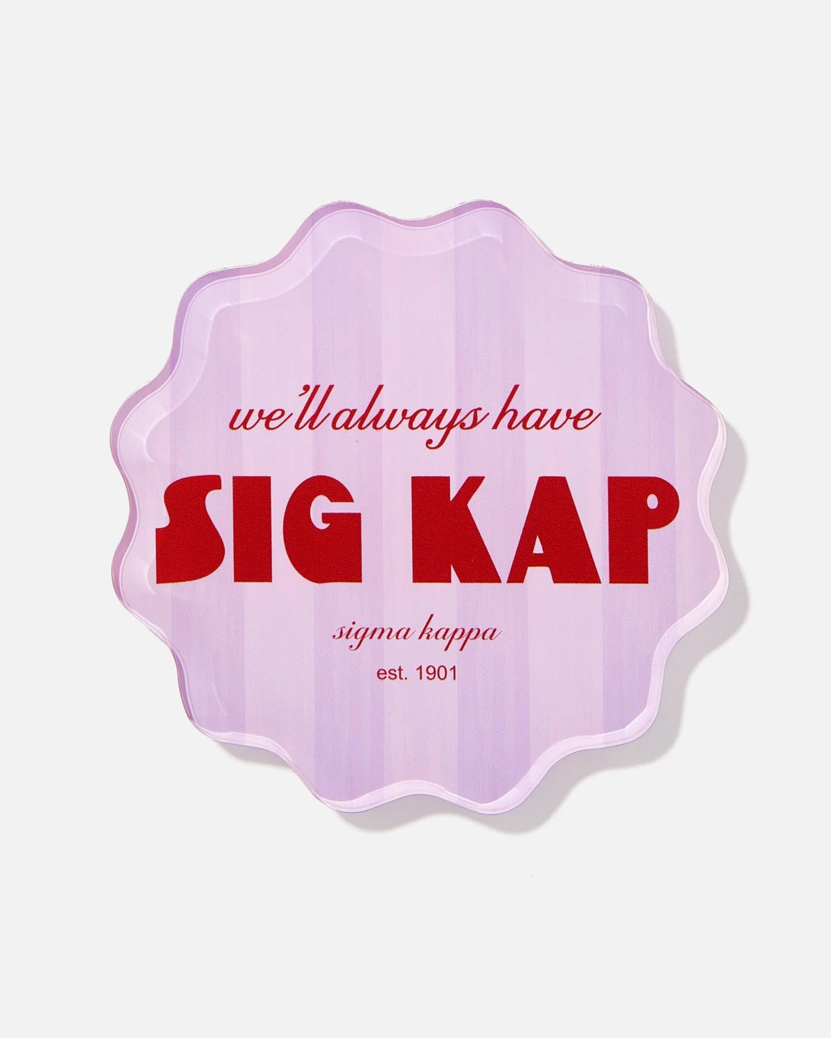 Tart By Taylor Scalloped Sorority Coaster