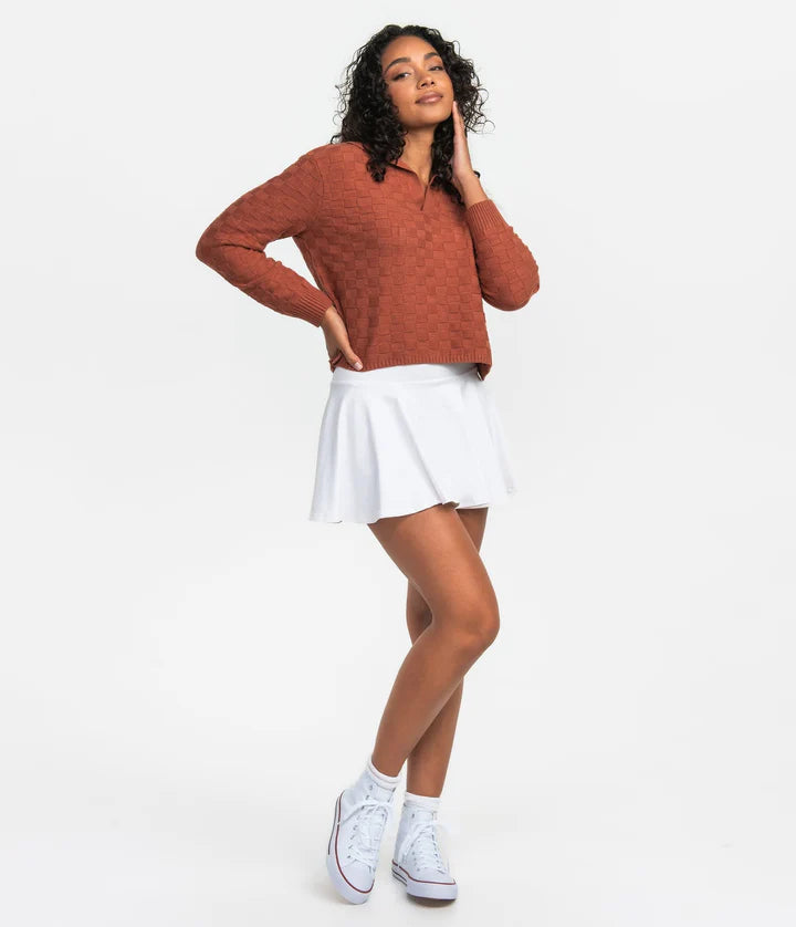 Southern Shirt Textured Knit Polo Sweater