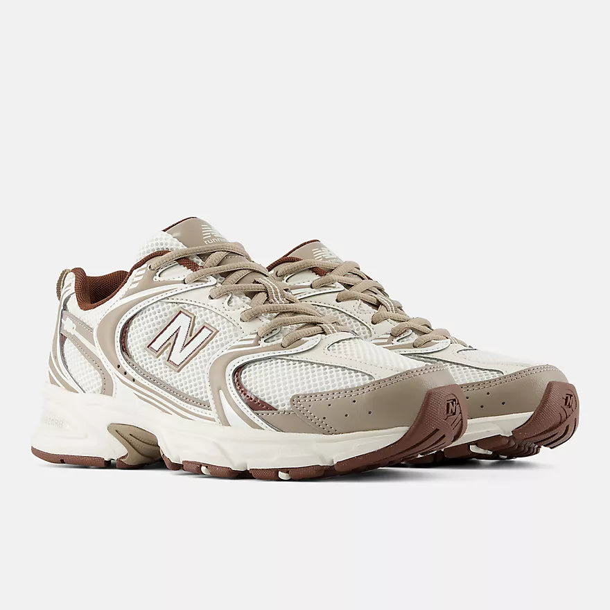 brown and white sneaker