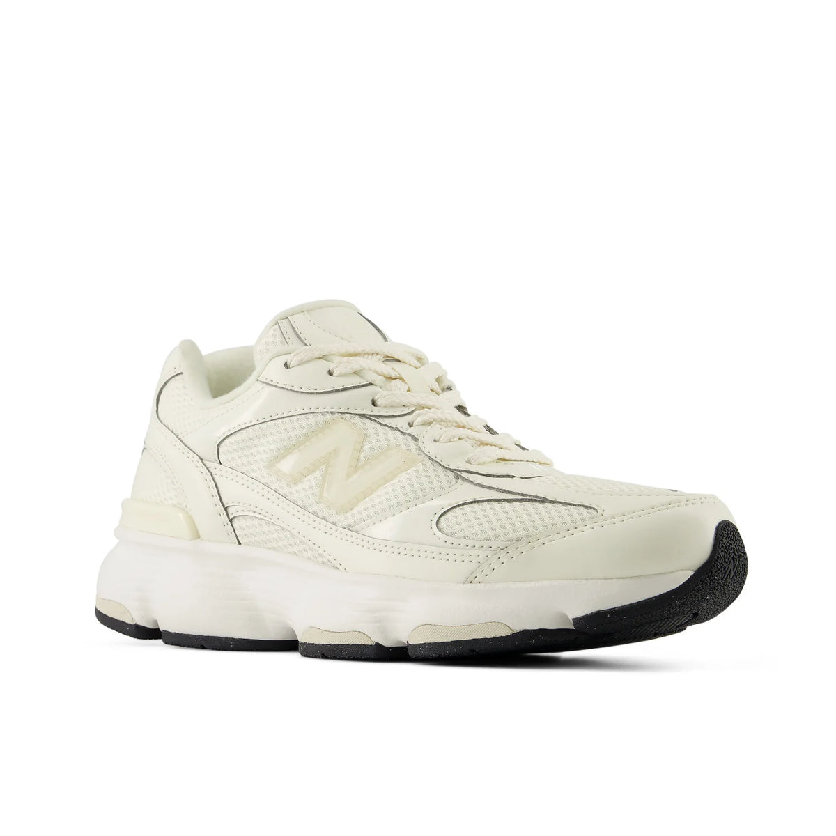 Beige sneaker with white sole on a white background