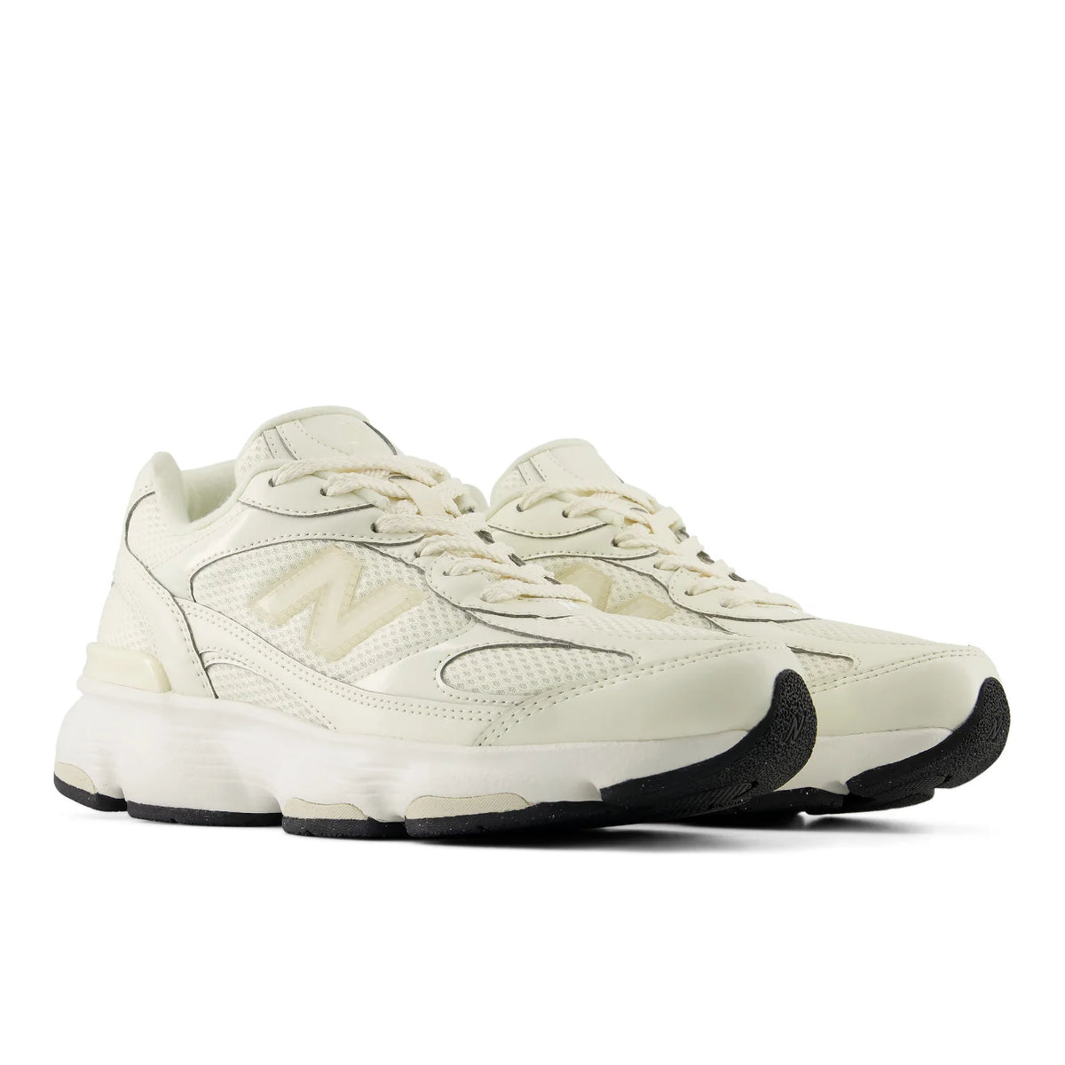 Beige sneaker with white sole on a white background