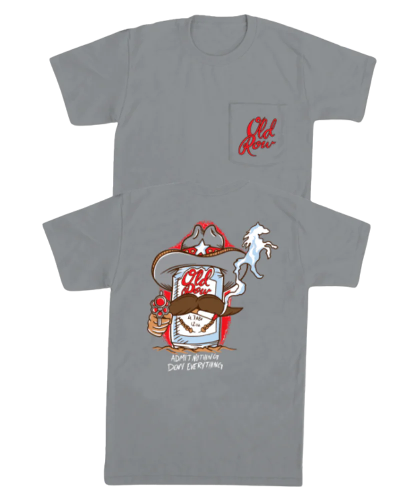 Old Row Smokin Cowboy Pocket Tee
