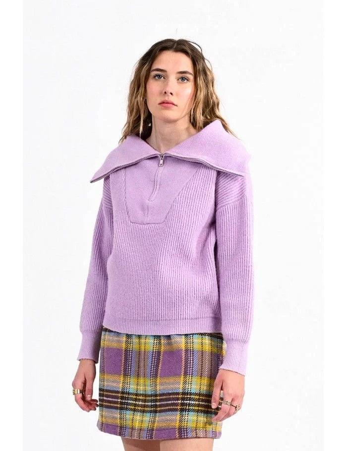 Molly Bracken Zip Turtleneck Sweater