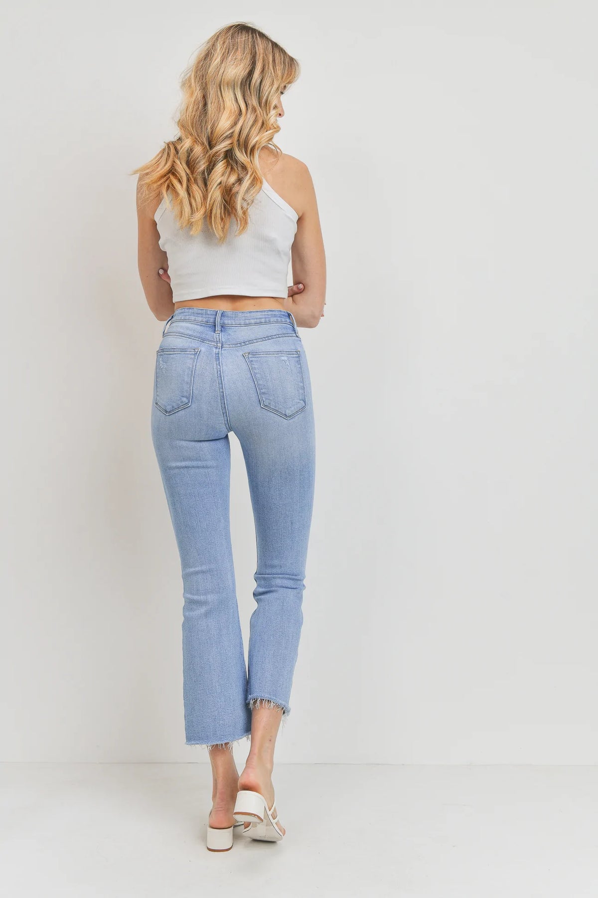 Just Black High Rise Crop Flare Jean - Pants Store