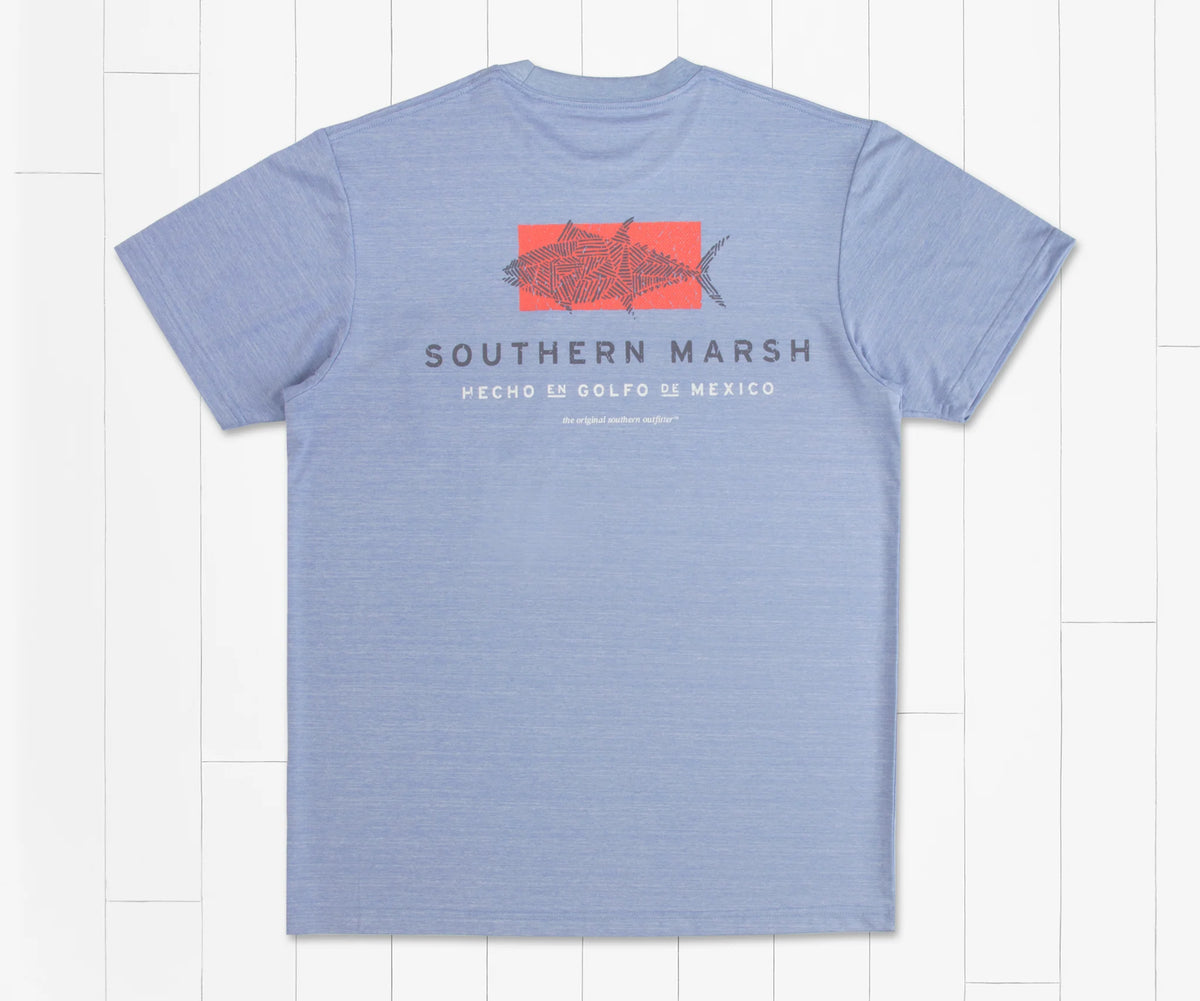 Southern Marsh Fieldtec Heathered Tee - Made In The Gulf