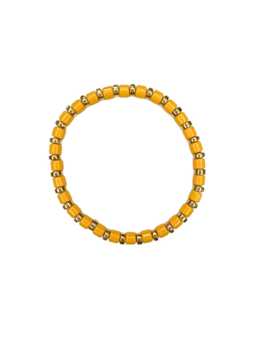 Malibu Sugar Enamel/Gold Bracelets