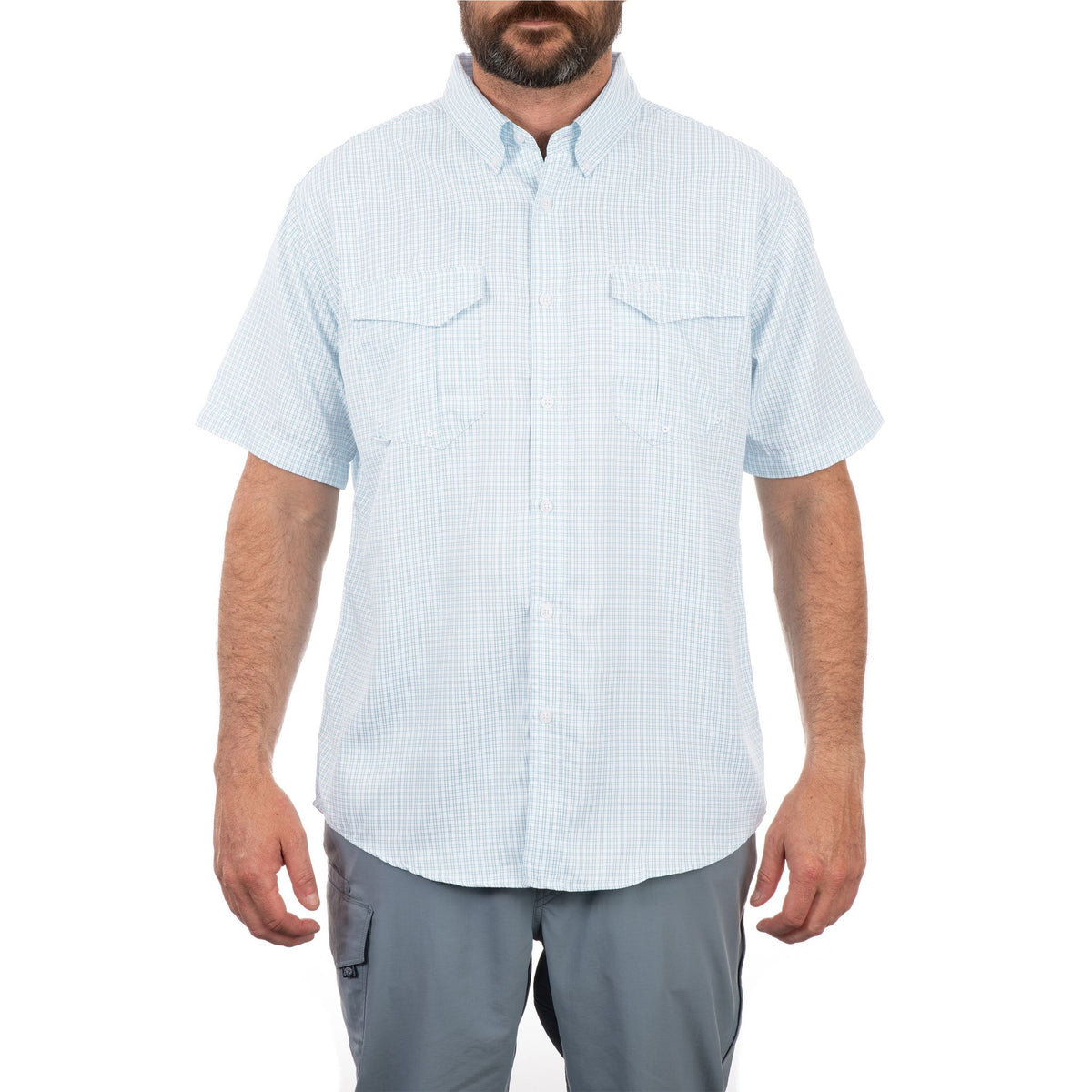 AFTCO Men's Sirius Vented Fishing Shirt - Short Sleeve - Moonlight Jade