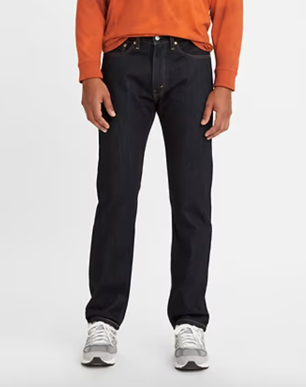 Mens white sales levi 505 jeans