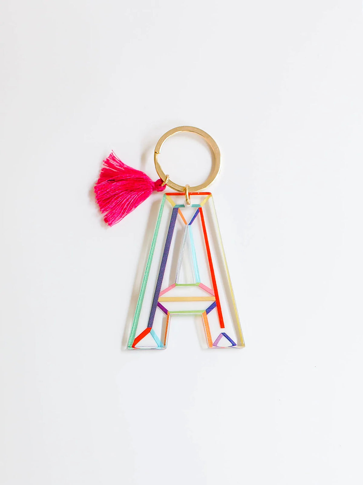 Jane Marie Gold Initial Keychain (More Colors) O/S / N