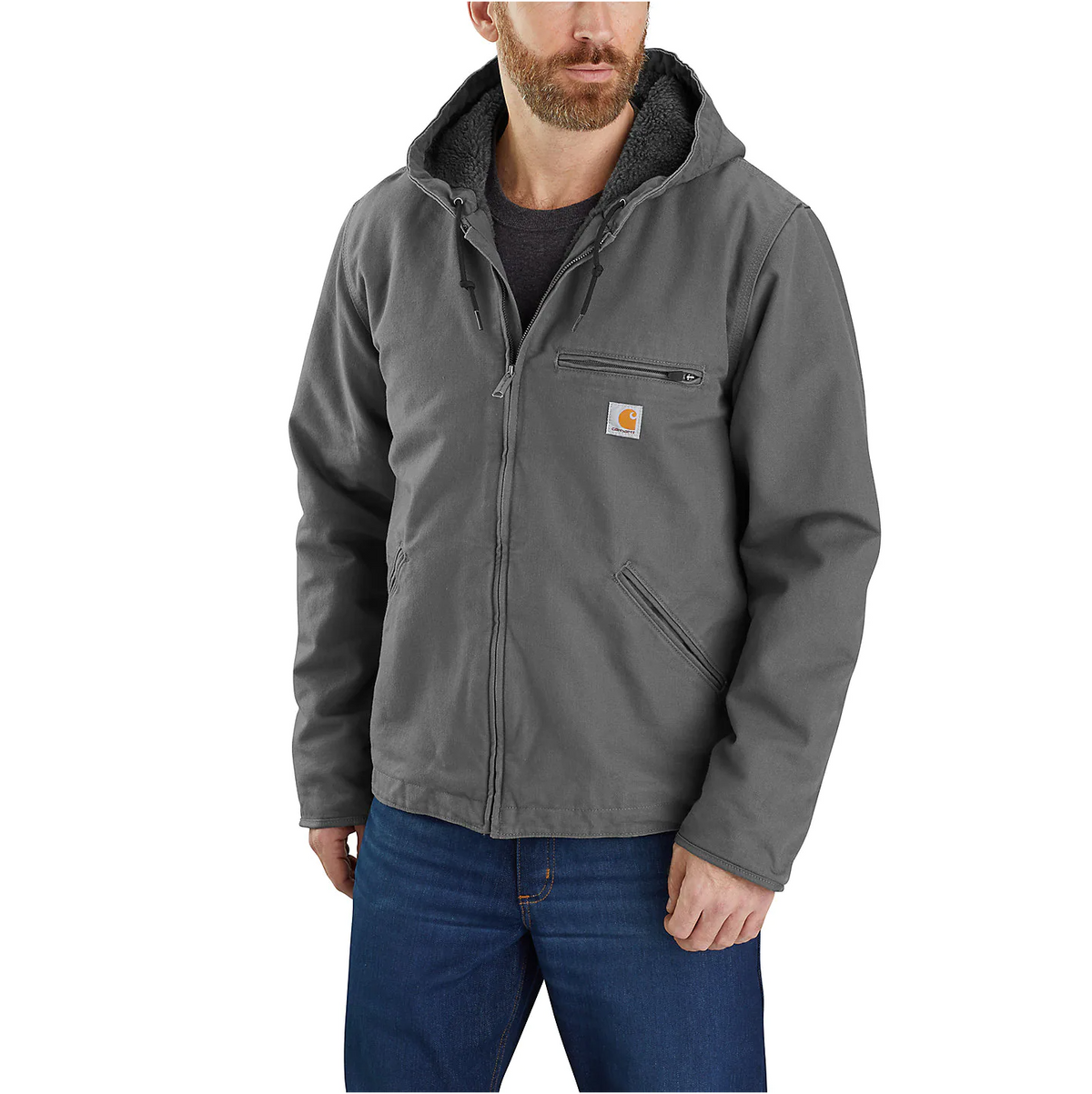 Carhartt Relaxed Fit Washed Duck Sherpa-Lined Jacket